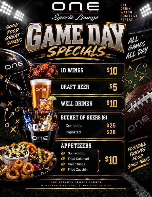 ONE Atlanta — Current specials menu